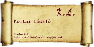Koltai László névjegykártya