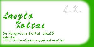 laszlo koltai business card