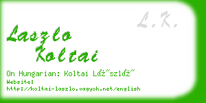 laszlo koltai business card